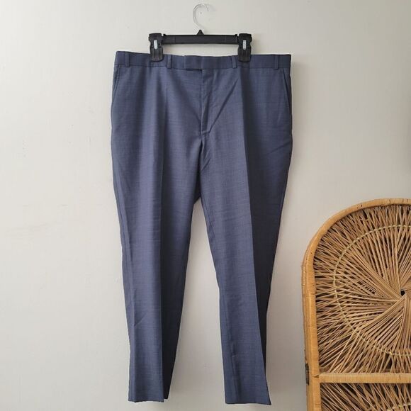 Kenneth Cole Dress Pants Blue 48R 42W Wool - Picture 1 of 10